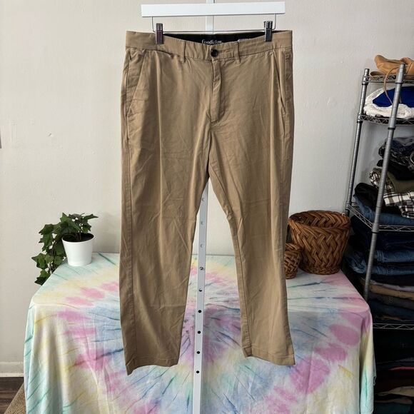 Goodfellow & co. 32x30 Hennepin Tech Slim Tan Chino Pants - Picture 5 of 8